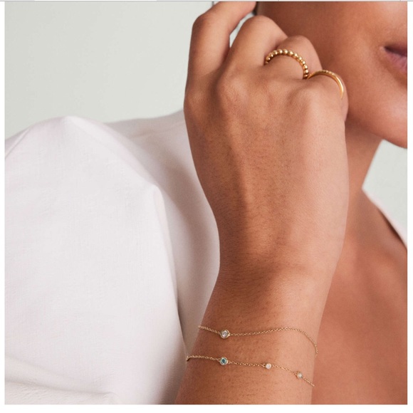 ❗SOLD❗Mejuri Solo Diamond Bracelet, 14k yellow gold - Picture 5 of 7